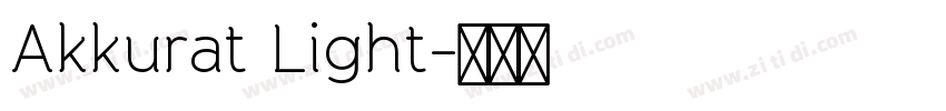 Akkurat Light字体转换